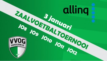 Allinq zaalvoetbaltoernooi op 3 januari